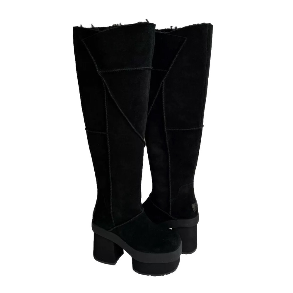 UGG NEW HEIGHTS PLATFORM XTRA BLACK OVER THE KNEE SUEDE BOOTS US 6 / EU 37 /UK 4